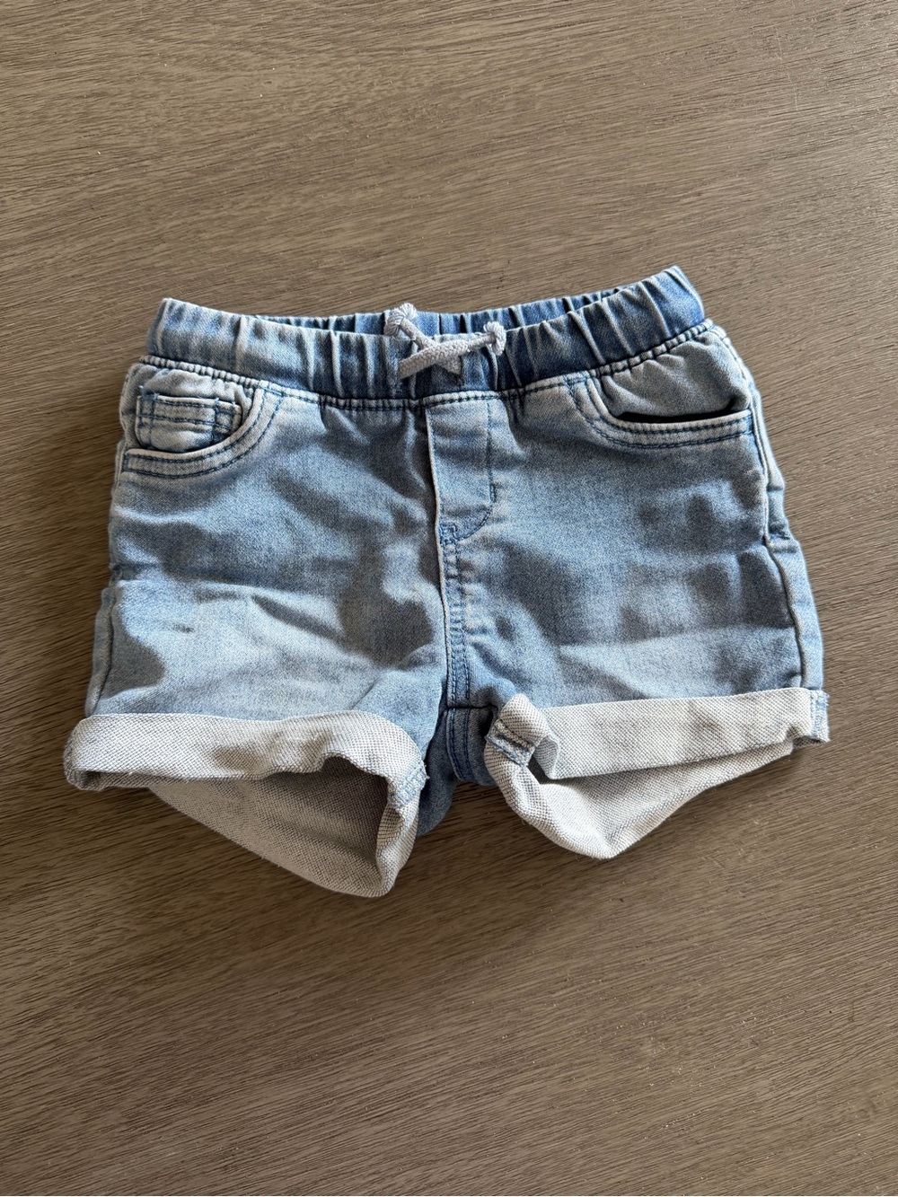 Cat & Jack Light Blue Denim Roll-Cuff Shorts